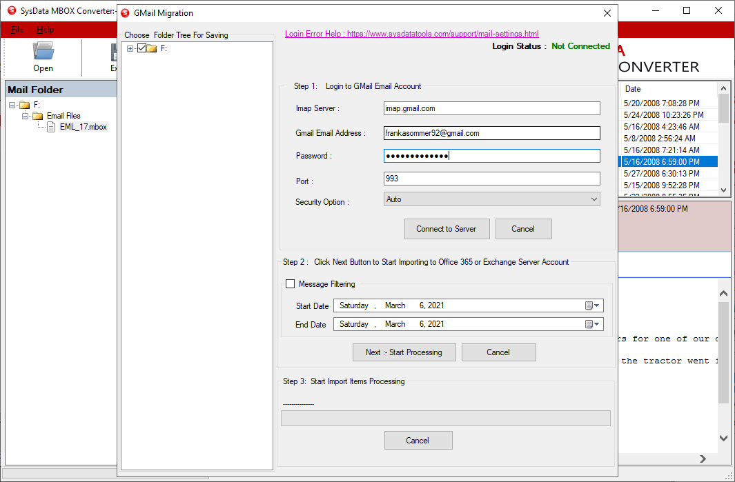 SysData MBOX Converter