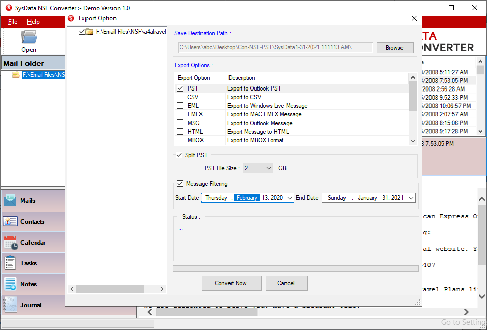 SysData NSF Converter