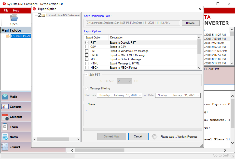 SysData NSF Converter