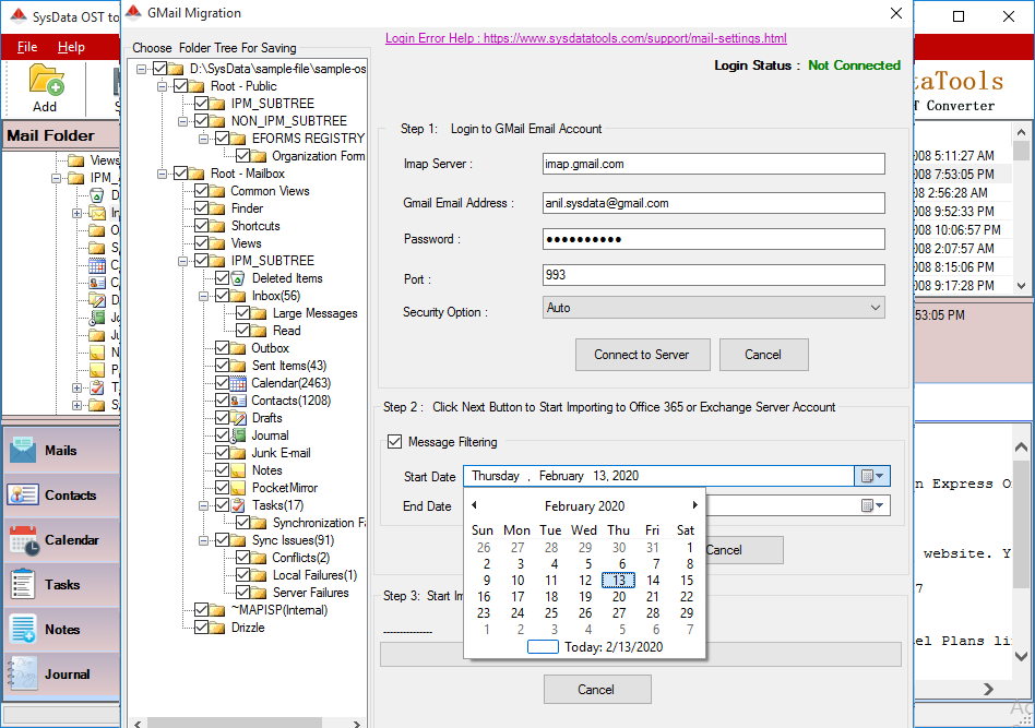 Import OST to Exchange Server Account