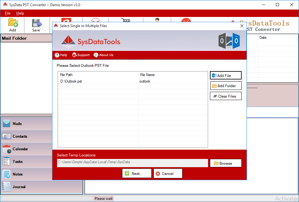 SysData PST Converter